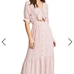 Faithful the brand Maple Midi Dress In Emilinah Check Print small